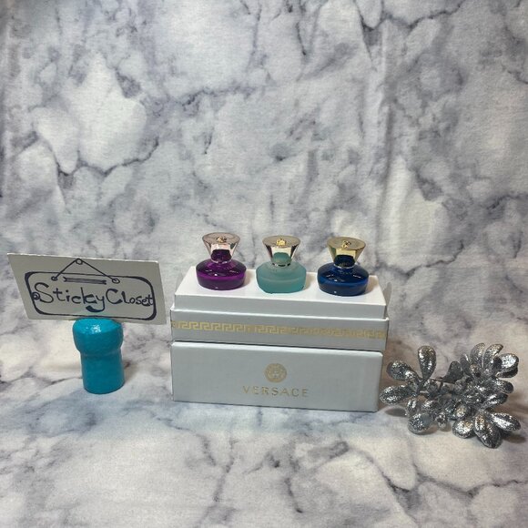 Versace Other - Versace Gift Set-Dylan,Dylan Blue,Dylan Purple Mini EDP-5ml,0.16oz-3pc-BOXED-NEW